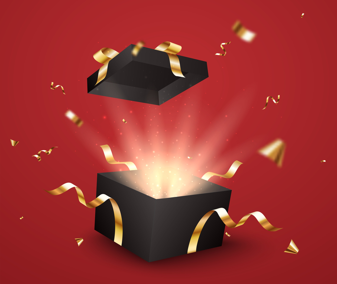 Black and gold gift box